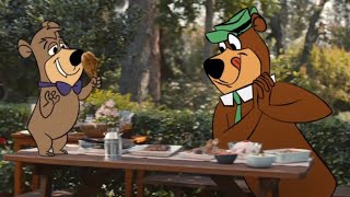 Yogi Bear & Boo Boo Bear Visits A BBQ For A Ceico Commercial