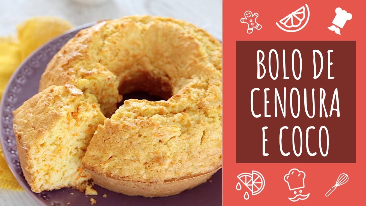 Bolo de cenoura e coco (fácil e fofinho)