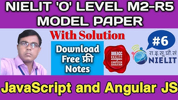 M2-R5 O Level JavaScript and Angular JS Model Paper with Solution