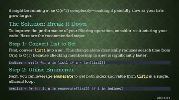 Optimizing Python List Comprehensions: Speeding Up Your Code with Efficient Methods