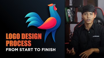 LOGO DESIGN PROCESS MODERN GRADIENT COLORFUL - SKETCH TO VECTOR