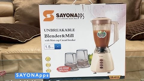 SAYONApps Unbreakable 3 in 1 blender & mill