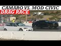 2018 Camaro SS vs. Modified Honda Civic