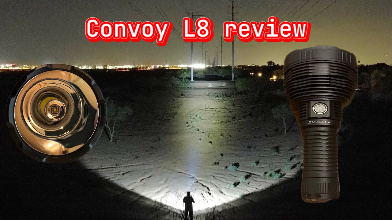 Convoy L8 sbt90.2 flashlight review. Comparison between L8