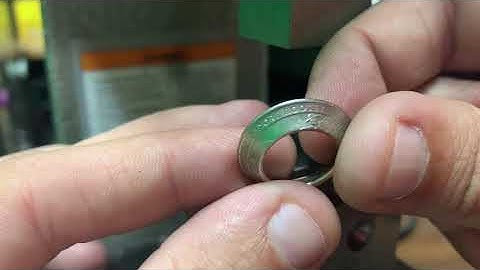 Making The 1st Fold On 22 Coin Rings With Doming Block, Ball Bearing and Arbor Press
