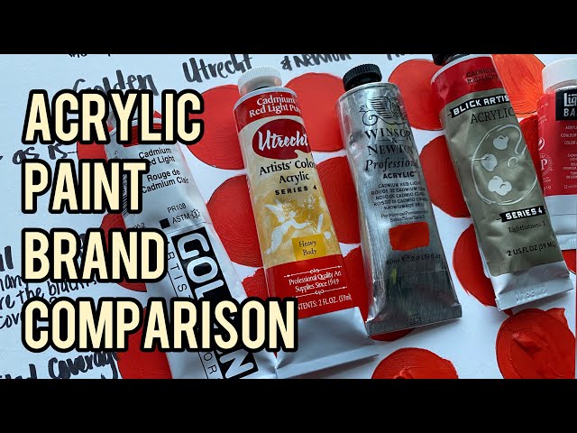 Acrylic Paint Brand Comparison of Golden, Utrecht, Winsor and