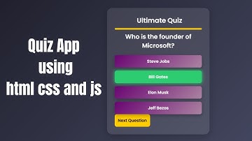 How To Make Quiz App Using JavaScript | Quiz App using HTML CSS & JavaScript