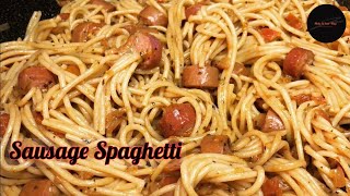 Sausage stuffed with Spaghetti l Spaghetti stuffed in Hot Dog