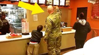 This Soldier Goes To Order Taco Bell Meal, Stops Cold When He Hears 2 Boys Behind Him