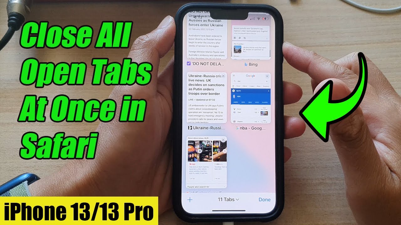 close all safari tabs at once iphone