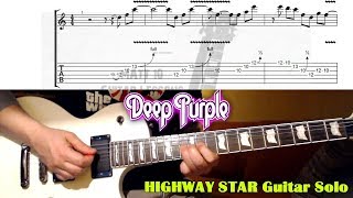 Highway Star SOLO (Deep Purple) GUITAR LESSON TUTORIAL with TAB - Ritchie Blackmore GUITAR SOLO chords