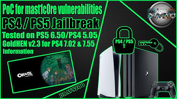 mast1c0re Jeilbreak PS4/PS5 through the PS2 emulator |Tested on PS5 6.50 & PS4 5.05 | Info + Video