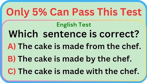 English Grammar Test ✨ Only 5% Can Pass This Test