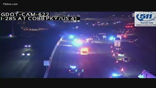 I-285 North before I-75 in Smyrna closed; traffic being diverted