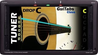 DROP C TUNING 🎸📟 - GUITAR TUNER / Drop C = C G C F A D / GuiTuners 🎸