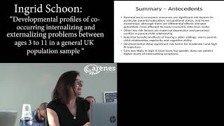 2.5 Ingrid Schoon: Developmental profiles of internalizing and externalizing problems of children