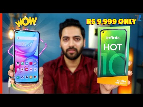 Infinix HOT 10 - Unboxing & Hands On 🔥| 6GB/128GB | Helio G70 | 5200 mAh | 6.78" Display| Rs.9,999😲😲