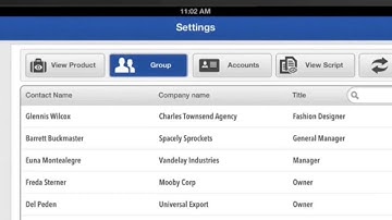 ClueCRM adding contacts to a group on the iPad video