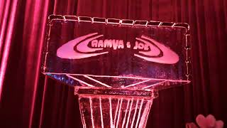 Wedding Monogram Ice Sculpture, The Waldorf Astoria Monarch Beach Resort Hotel by Robert The Iceman