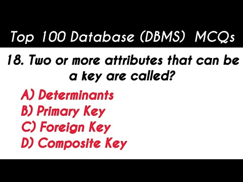 Video: DBMS Mcq nima?