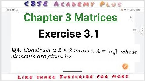 Q4 Construct a 2×2 matrix whose elements are given Exercise 3.1 12th Ncert Math@CBSEACADEMYPLUS