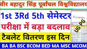 Vbspu News Today|Vbspu Exam Date 2023|Vbspu Time Table 2023|Up Tablet Yojana News|Vbspu Exam News