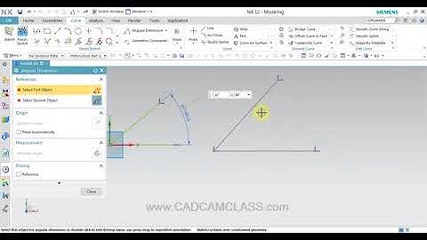 NX   ANGULAR DIMENSION COMMAND IN NX