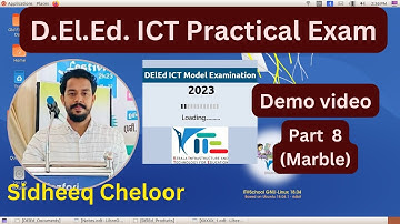 D.El.Ed. ICT Practical Exam Demo video (Part 8 Marble)