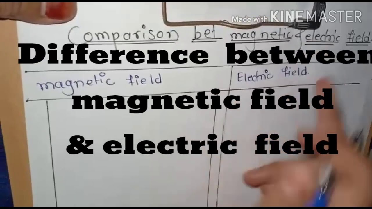 Difference between electric and magnetic field for 12 th / diploma ...