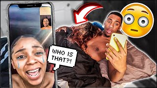 FACETIME CHEATING PRANK ON GIRLFRIEND *SHE PULLED UP*