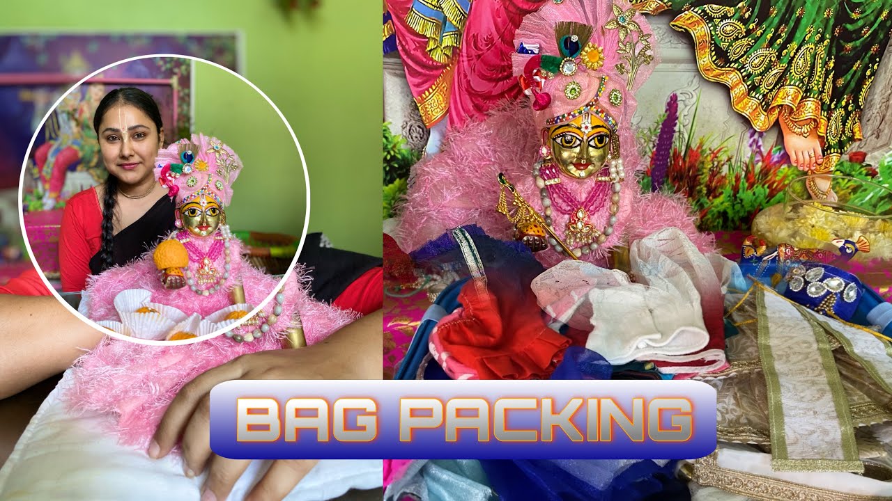 Bag packing for Vrindavan #priyankapanditofficial6820 #radheradhe #laddugopal #harekrishna