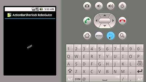 Action Bar Sherlock 4.1.0 RoboGuice Demo
