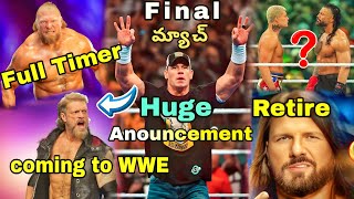 Johncena Special Anouncement edge latest update Roman Reigns vs Cody Rhodes plans