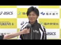 20140504 第53回福井県陸上競技選手権大会 男子走高跳 優勝インタビュー