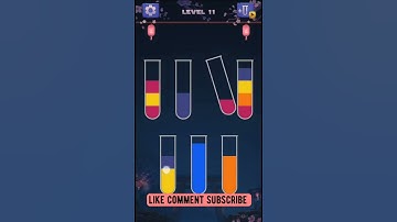 Sort water puzzle || Level 11 || solution tutorial.