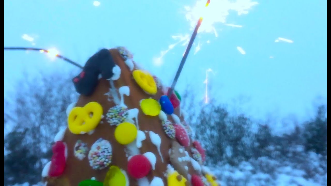 Exploding Slow-Motion Gingerbread House Fireworks Firecracker