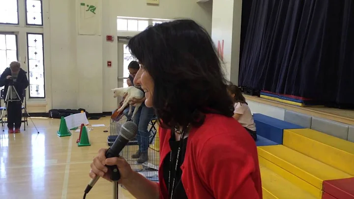 Longmeadow Center School principal Donna Hutton pu...