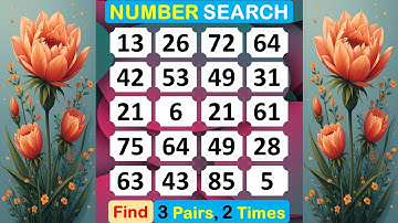 Number Search: How Good Is Your Presence Of Mind? #braingame #memory #puzzle #quiz #mindset -#348