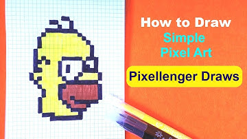 Simpson Dad How to Draw Simple Picture Pixel Art 如何繪製 कैसे आकर्षित करने के लिए