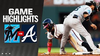 Marlins vs. Braves Game Highlights (4\/22\/24) | MLB Highlights