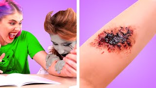 ZOMBIE DI SEKOLAH! Pranks Sekolah Lucu &amp; Perlengkapan Sekolah Zombie DIY oleh Kreatif Panda