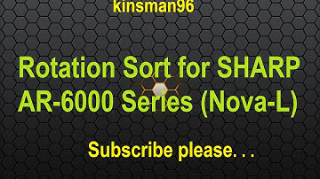 Sharp Photocopier Rotation Sort for AR-6000 Series (Nova-L)
