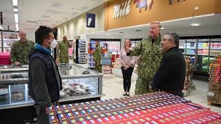 Adm. Foggo visits the Commissary at NSA Naples