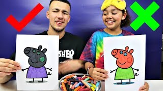 3 marker challenge with peppa pig toys andme