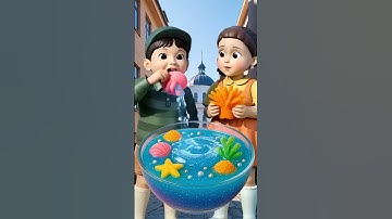 Squid Game AI colorful marine animals edible slime ASMR #asmrRainbow #squidgame #squidgame2 #ai