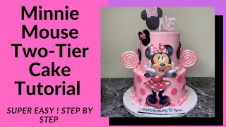 HOW TO MAKE A MINNIE MOUSE CAKE | SUPER EASY !