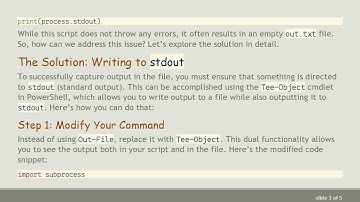 Resolving PowerShell Command Output Issues in Python Scripts