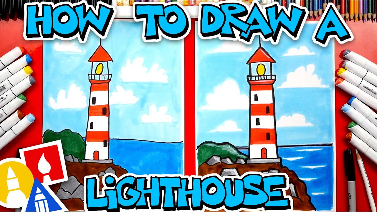 How To Draw A Lighthouse - YouTube