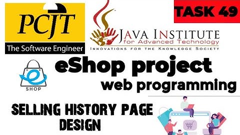Web Project Task 49| java institute |  1st Year | e shop @javainstituteforadvancedte1415