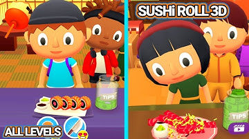 Sushi Roll 3D - All Levels Gameplay Android, ios #Shorts #Gameplay